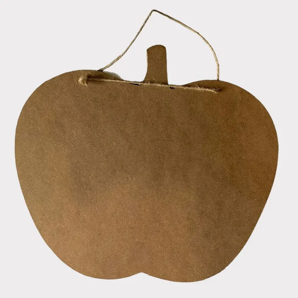 FARM FRESH BLESSED Black Apple Hanging Wall Door Sign Rustic Look Decor